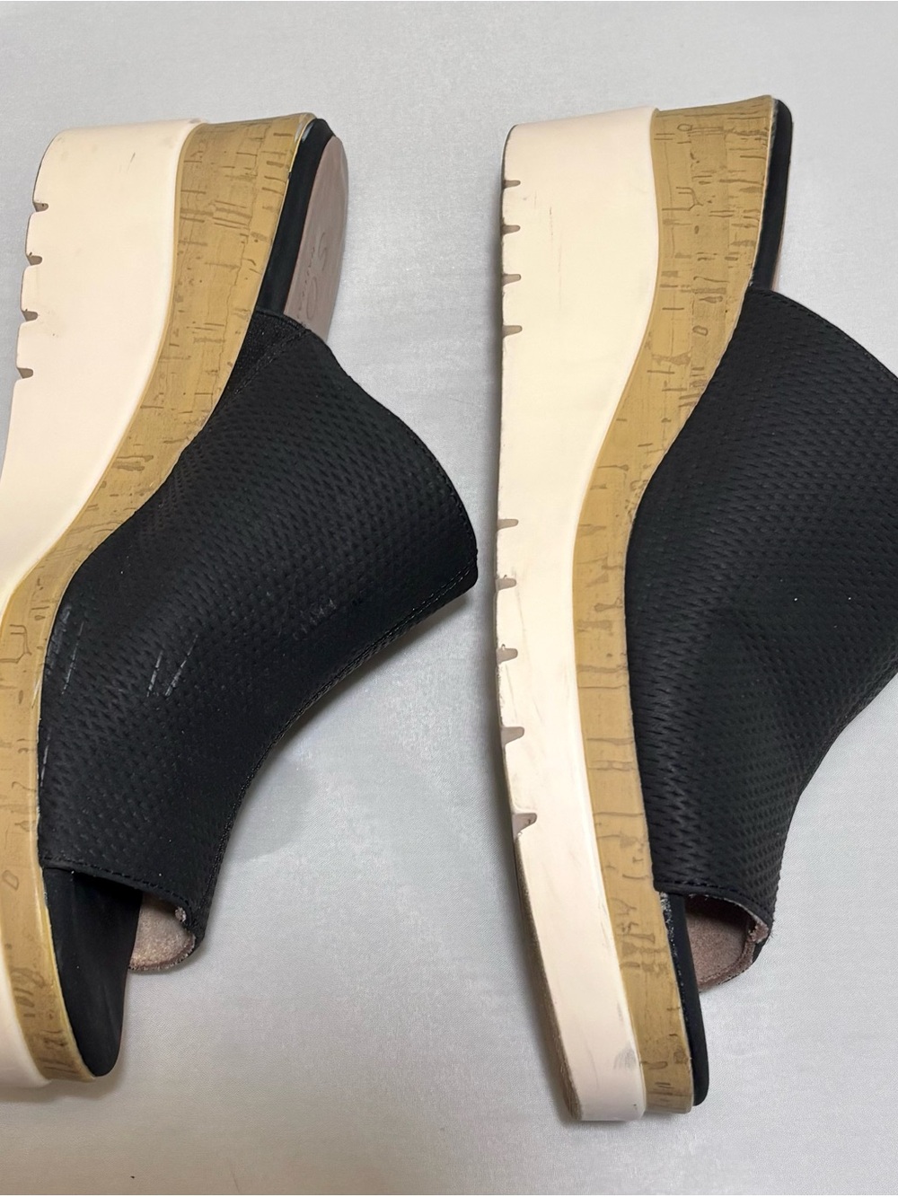SOUL Naturalizer Black Slide Mules with Cork Trim - Picture 6 of 8